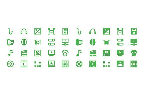 200 Multimedia Material Design Icons in Graphics - product preview 4