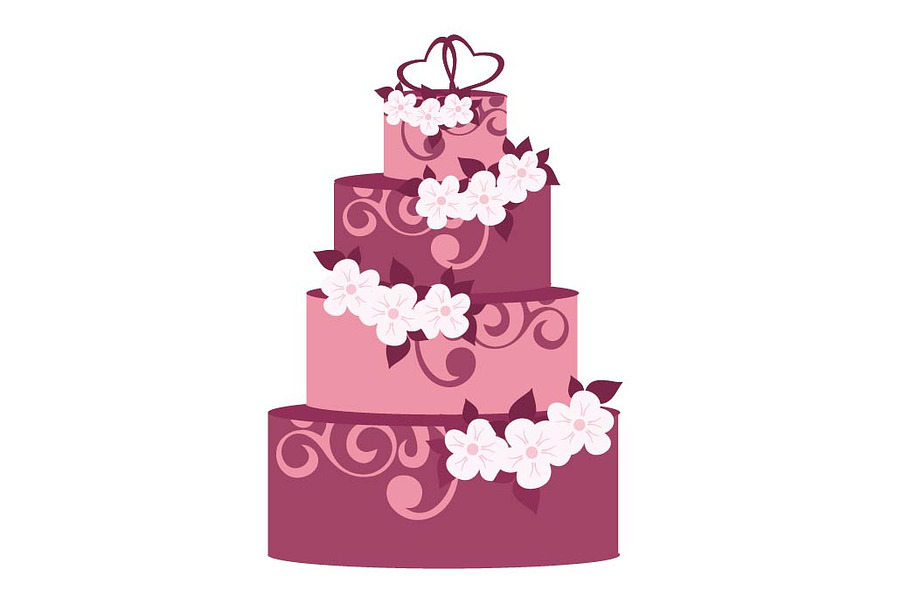 Wedding cake vector illustration