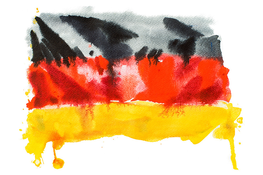 Flag of Germany. Watercolour