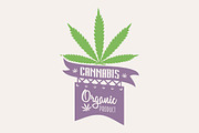 Cannabis marijuana logo or badge