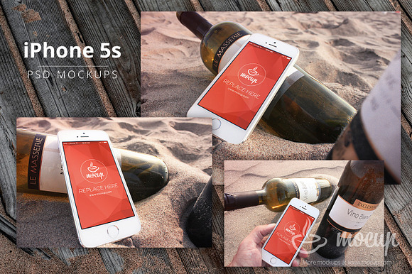 18 PSD Mockups Beach in Mobile & Web Mockups - product preview 1