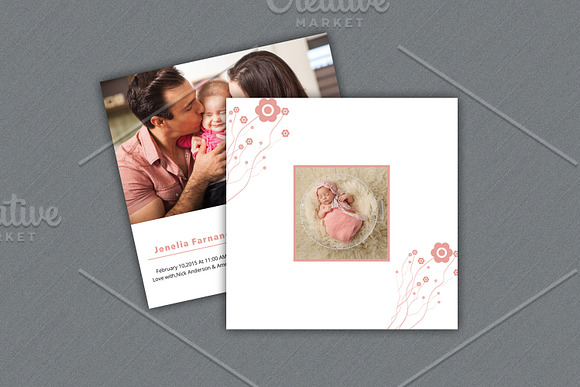 Birth Announcement Template-V14 in Card Templates - product preview 3