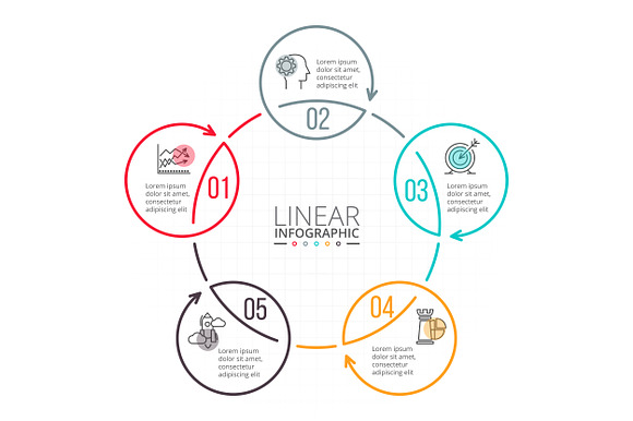 Linear elements for infographic v.12 in PowerPoint Templates - product preview 5