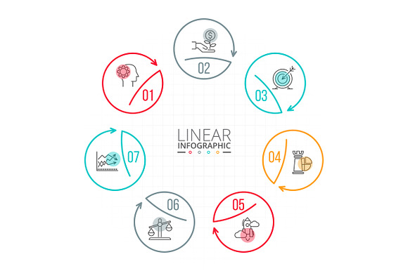 Linear elements for infographic v.12 in PowerPoint Templates - product preview 7