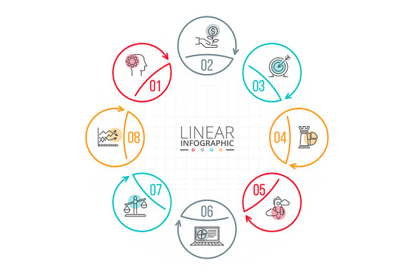 Linear elements for infographic v.12 in PowerPoint Templates - product preview 8