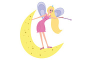 Beautiful fairy with a magic wand