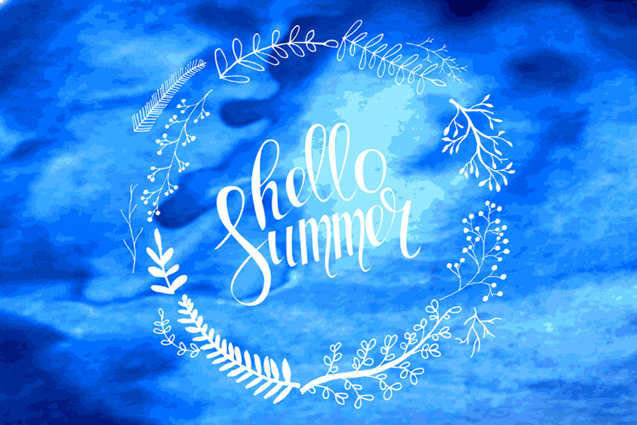 Hello summer card in vector set. in Graphics - product preview 8