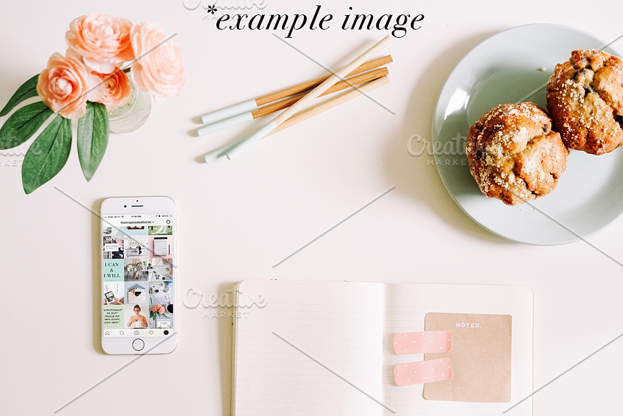 Peach + Mint Styled Mockups in Instagram Templates - product preview 8