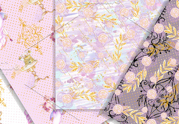 Watercolor Fashion Papers in Patterns - product preview 2