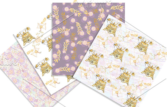 Watercolor Fashion Papers in Patterns - product preview 4