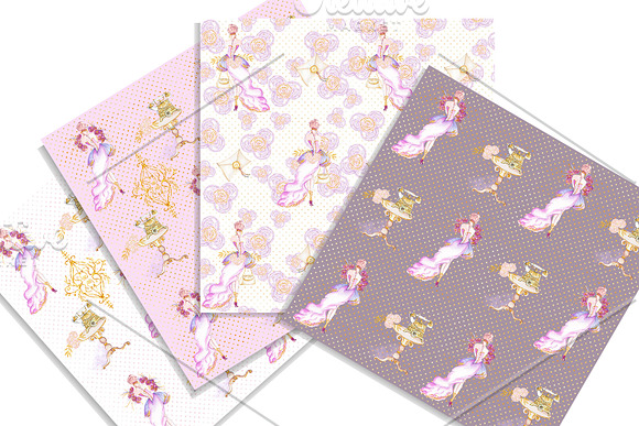 Watercolor Fashion Papers in Patterns - product preview 5