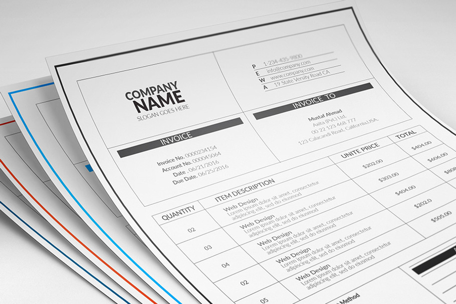 Simple Invoices in Stationery Templates - product preview 8