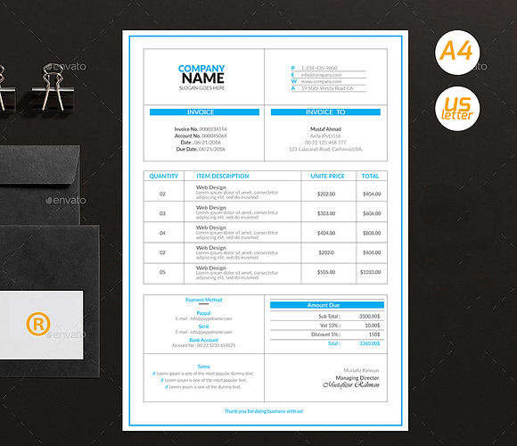 Simple Invoices in Stationery Templates - product preview 1