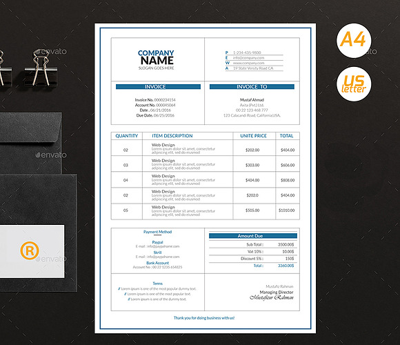 Simple Invoices in Stationery Templates - product preview 4