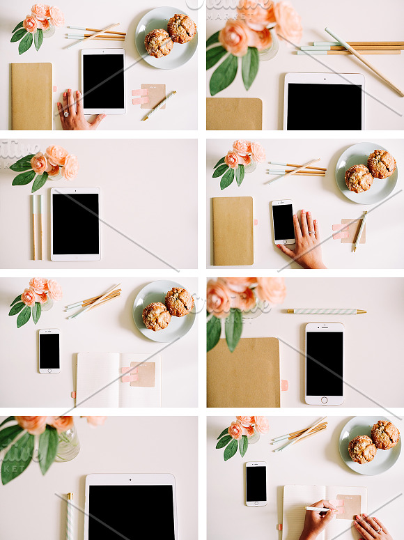 Peach + Mint Styled Mockups in Instagram Templates - product preview 4