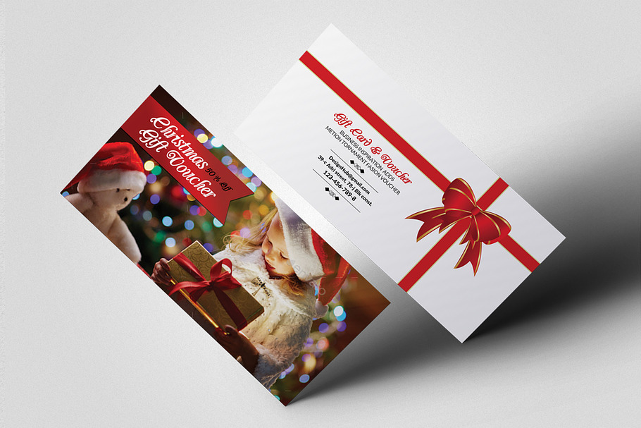Christmas Gift Voucher in Postcard Templates - product preview 8