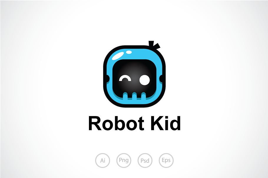 Robot Kid Logo Template