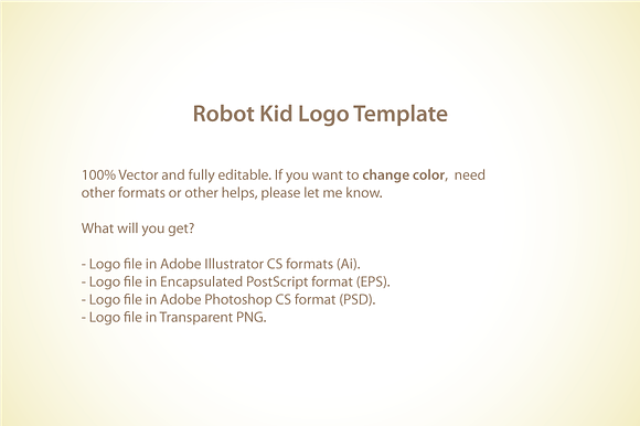 Robot Kid Logo Template in Logo Templates - product preview 4