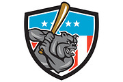 Bulldog Baseball Batting USA Crest 