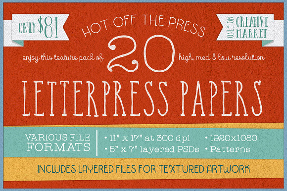 KD Letterpress Paper Pack in Textures - product preview 4