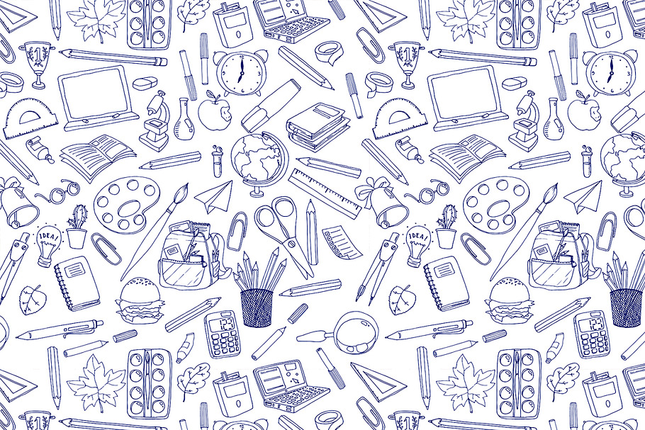 Back to school seamless pattern in Patterns - product preview 8