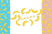 Banana Seamless Patterns.
