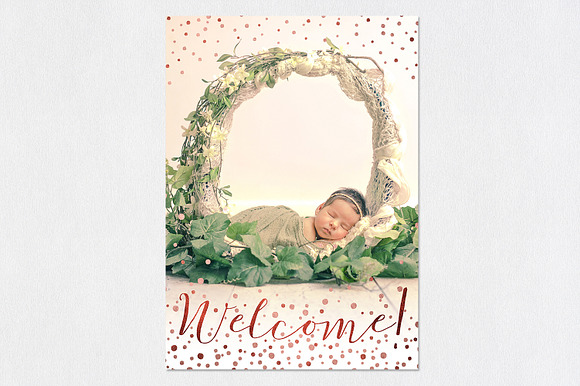 Birth Template | Glitter Fantasy in Card Templates - product preview 4