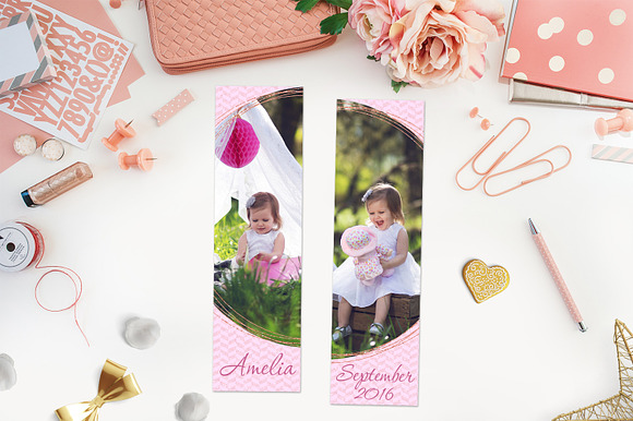 Bookmark Template | Hello Gorgeous in Stationery Templates - product preview 1
