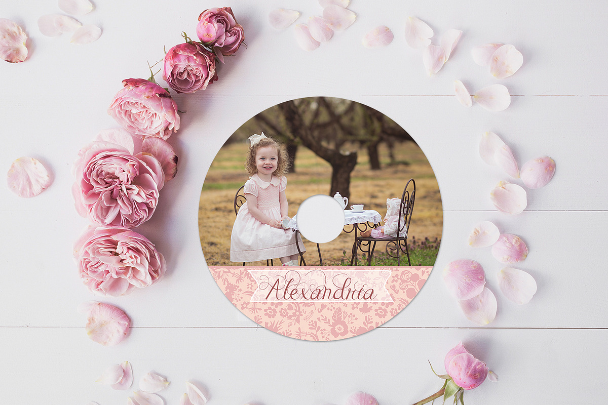 CD Label Template | Tea Party in Templates - product preview 8