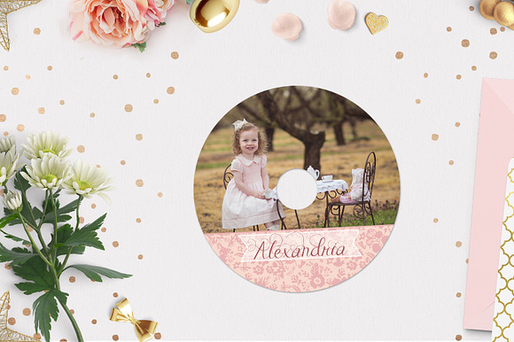 CD Label Template | Tea Party in Templates - product preview 1