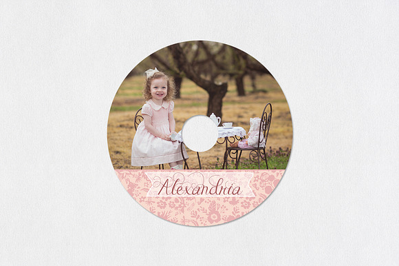 CD Label Template | Tea Party in Templates - product preview 2