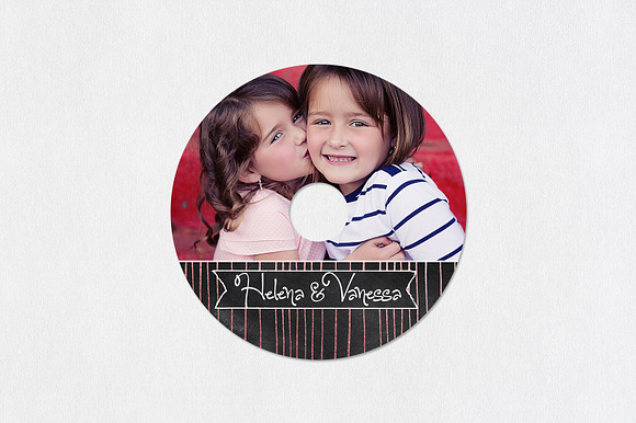CD Label Template | Hugs and Kisses in Stationery Templates - product preview 2