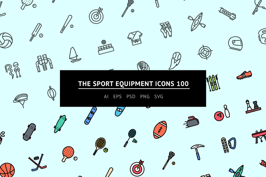 The Sport Equipment Icons 100