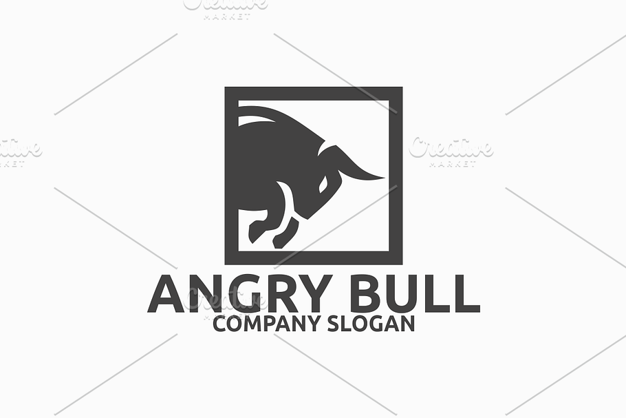 Angry Bull in Logo Templates - product preview 8