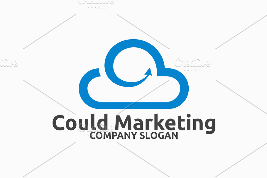 Cloud Marketing Logo in Logo Templates - product preview 8