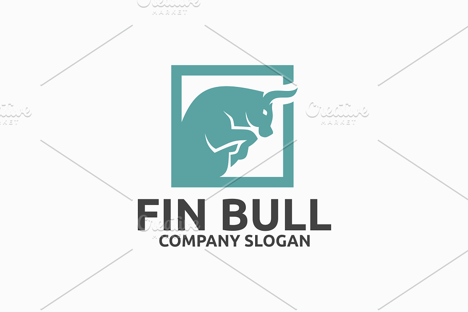 Fin Bull Logo in Logo Templates - product preview 8
