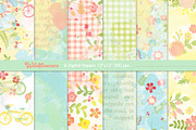 Wildflower Collage Digital Papers