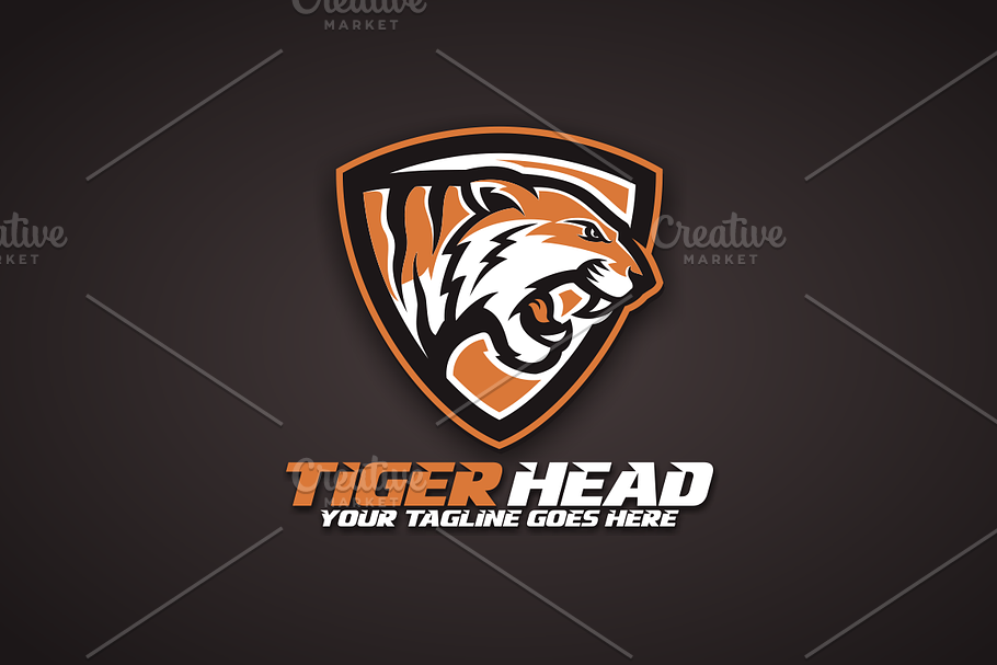 Tiger Head in Logo Templates - product preview 8