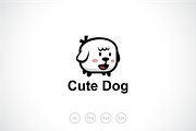 Fluffy Fat Dog Logo Template