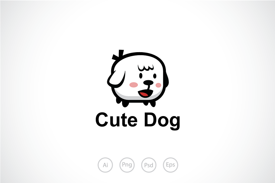 Fluffy Fat Dog Logo Template in Logo Templates - product preview 8
