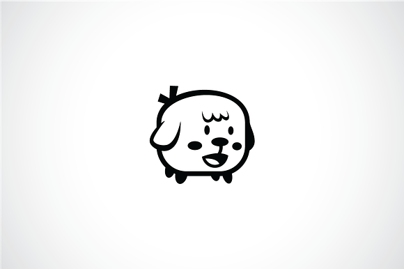 Fluffy Fat Dog Logo Template in Logo Templates - product preview 2