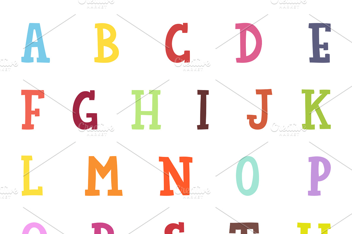 Alphabet cartoon vector in Illustrations - product preview 8