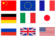 9 high quality vector (.eps) flags