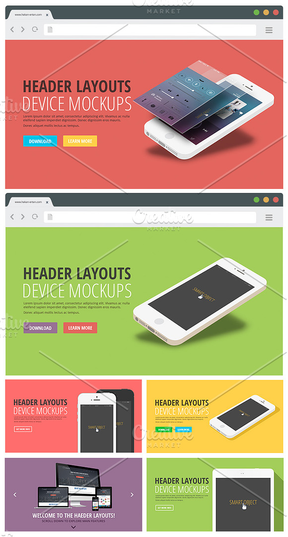 Responsive Screen Mockups in Mobile & Web Mockups - product preview 4