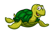 Happy cartoon turtle
