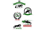Horseracing dressage polo club icons