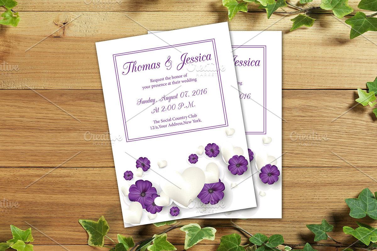 Wedding Invitation Card Template in Wedding Templates - product preview 8