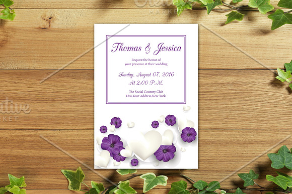 Wedding Invitation Card Template in Wedding Templates - product preview 1