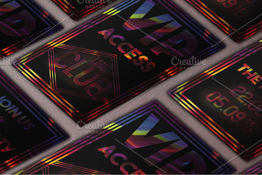 Club VIP pass card in Card Templates - product preview 8