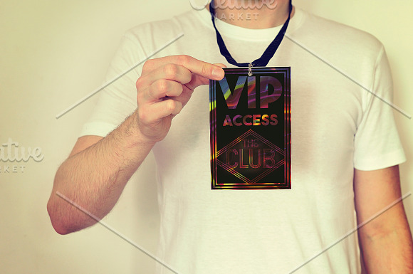 Club VIP pass card in Card Templates - product preview 2